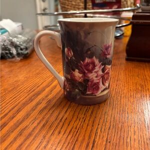 Rose bone china coffee cup